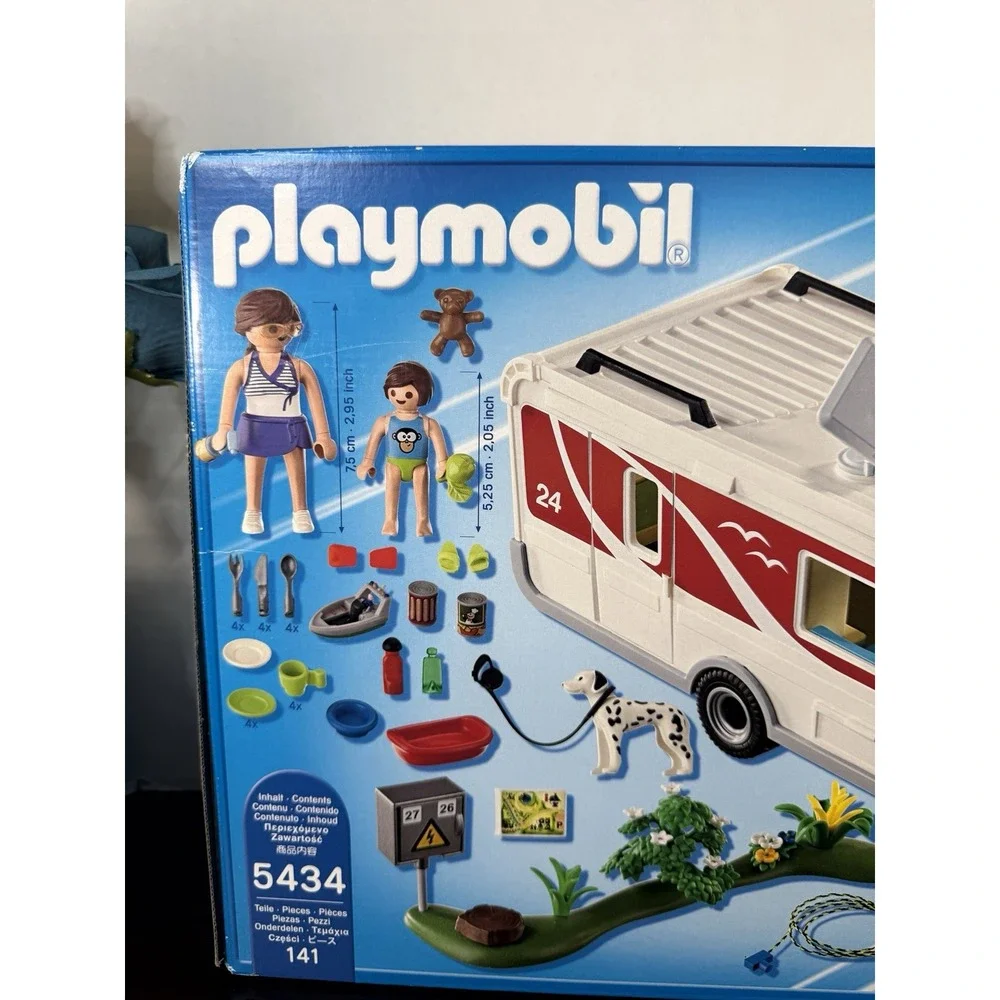 Playmobil 5434 Summer Fun Camping Family Caravan Play Set 